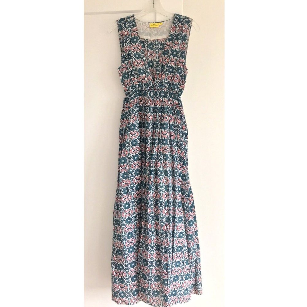 Roller Rabbit Floral Print Sleeveless Maxi Dress Sz M NWOT